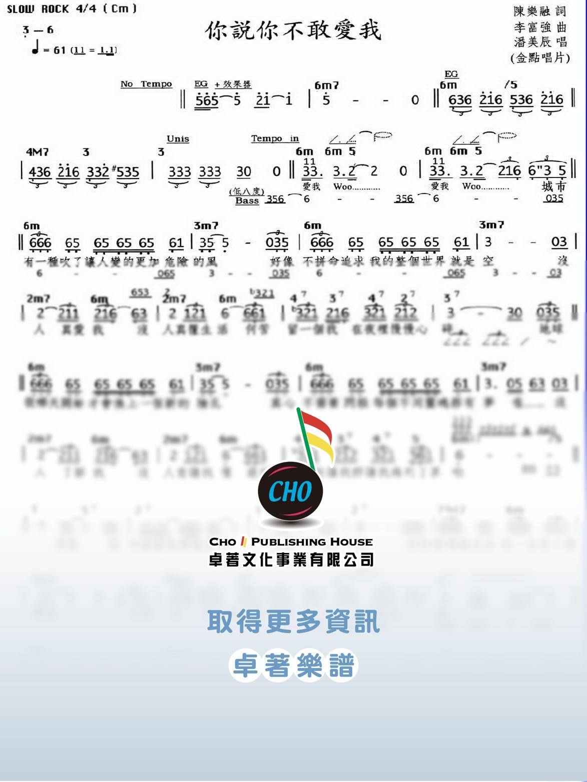 你說你不敢愛我